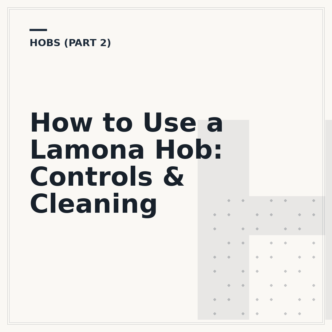 How to Use a Lamona Hob: Controls & Cleaning