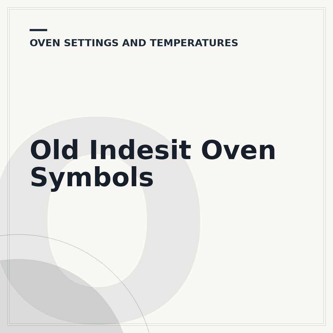 Old Indesit Oven Symbols