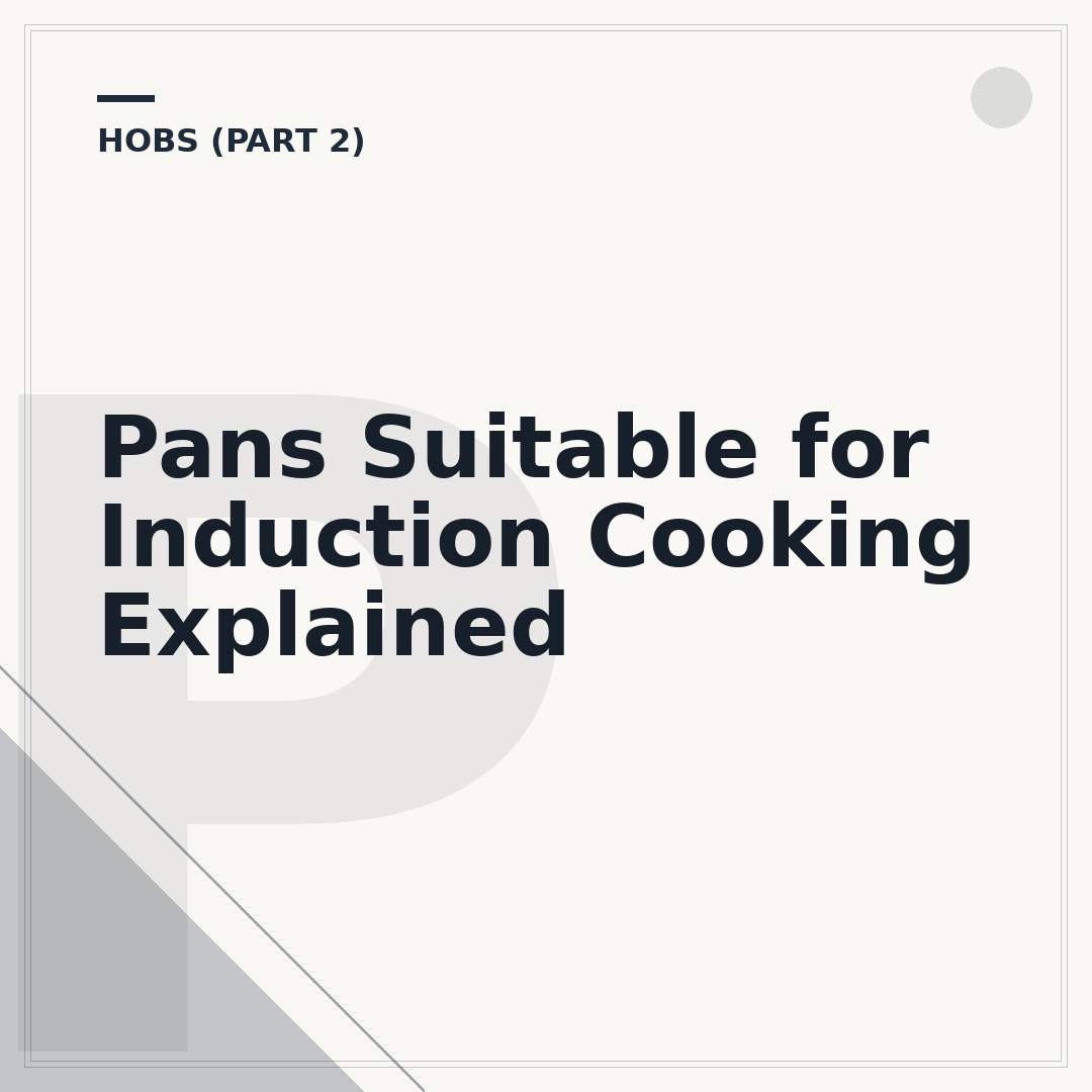 Pans Suitable for Induction Cooking Explained