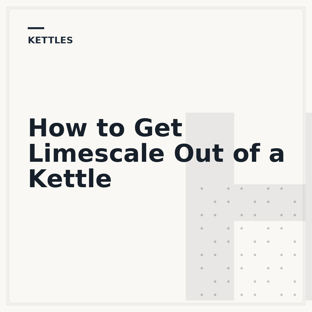 How to Get Limescale Out of a Kettle