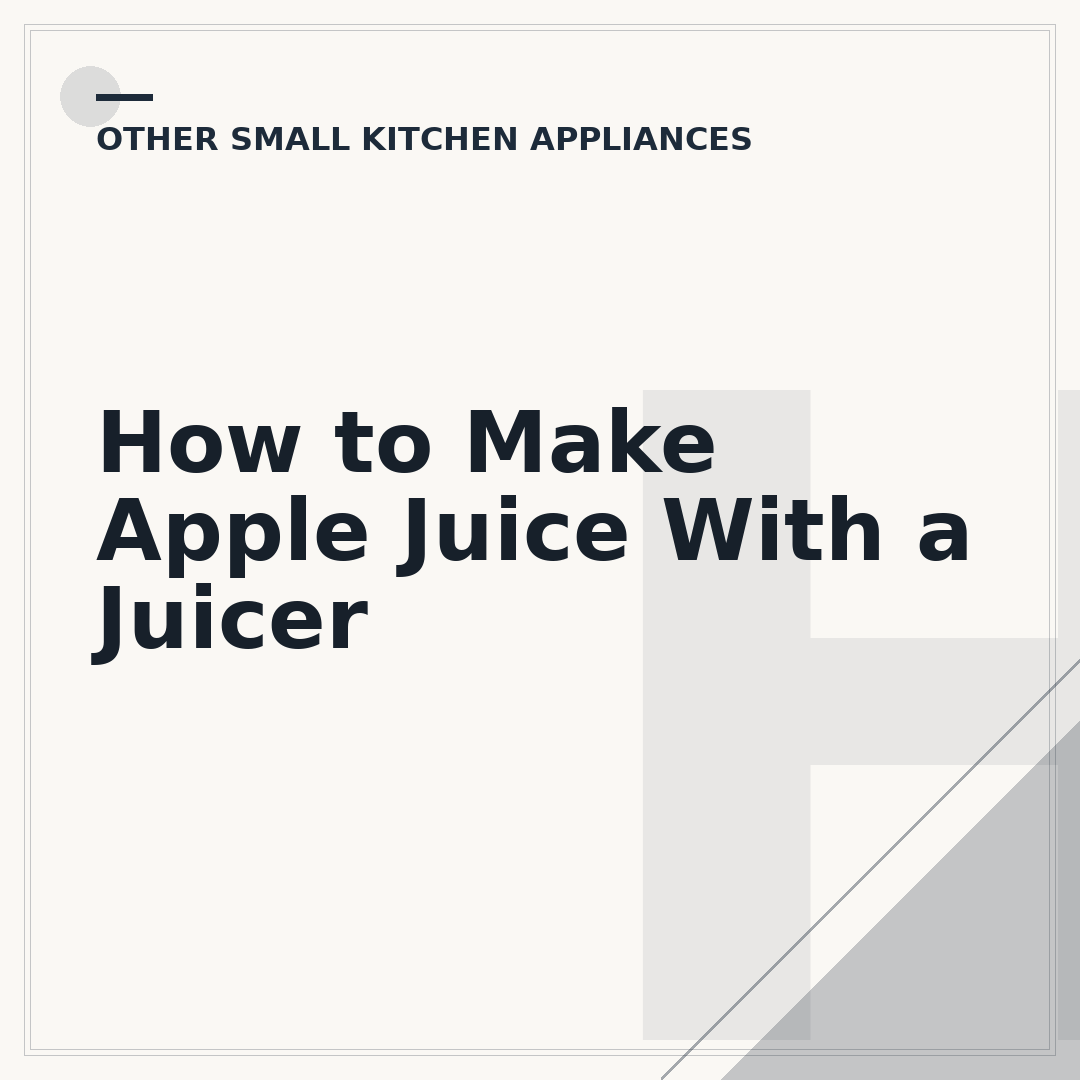 How to Make Apple Juice With a Juicer