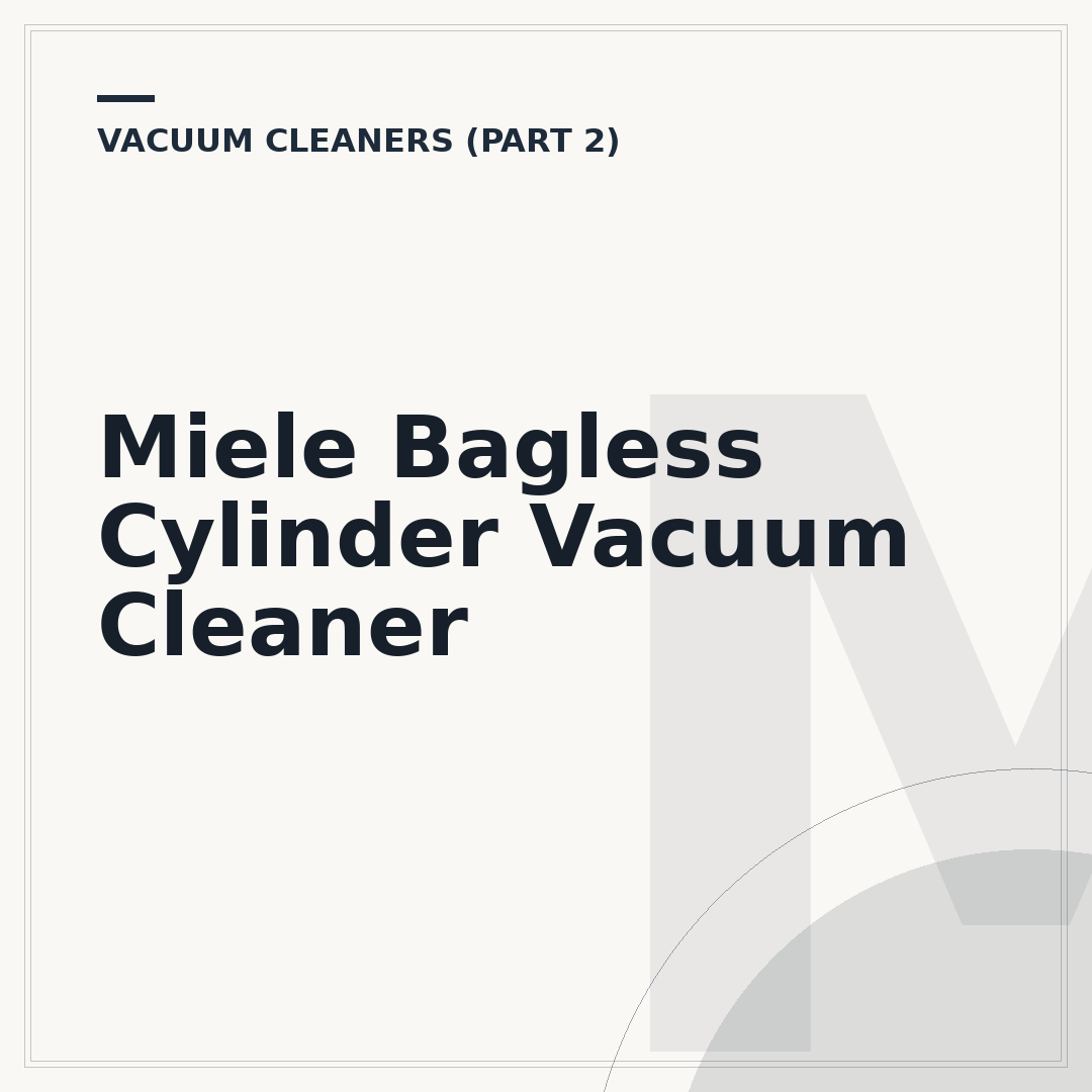 Miele Bagless Cylinder Vacuum Cleaner