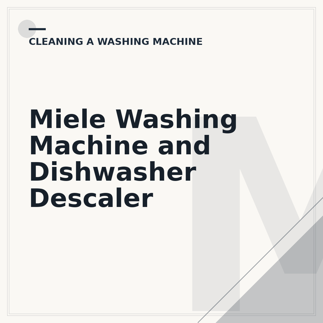 Miele Washing Machine and Dishwasher Descaler
