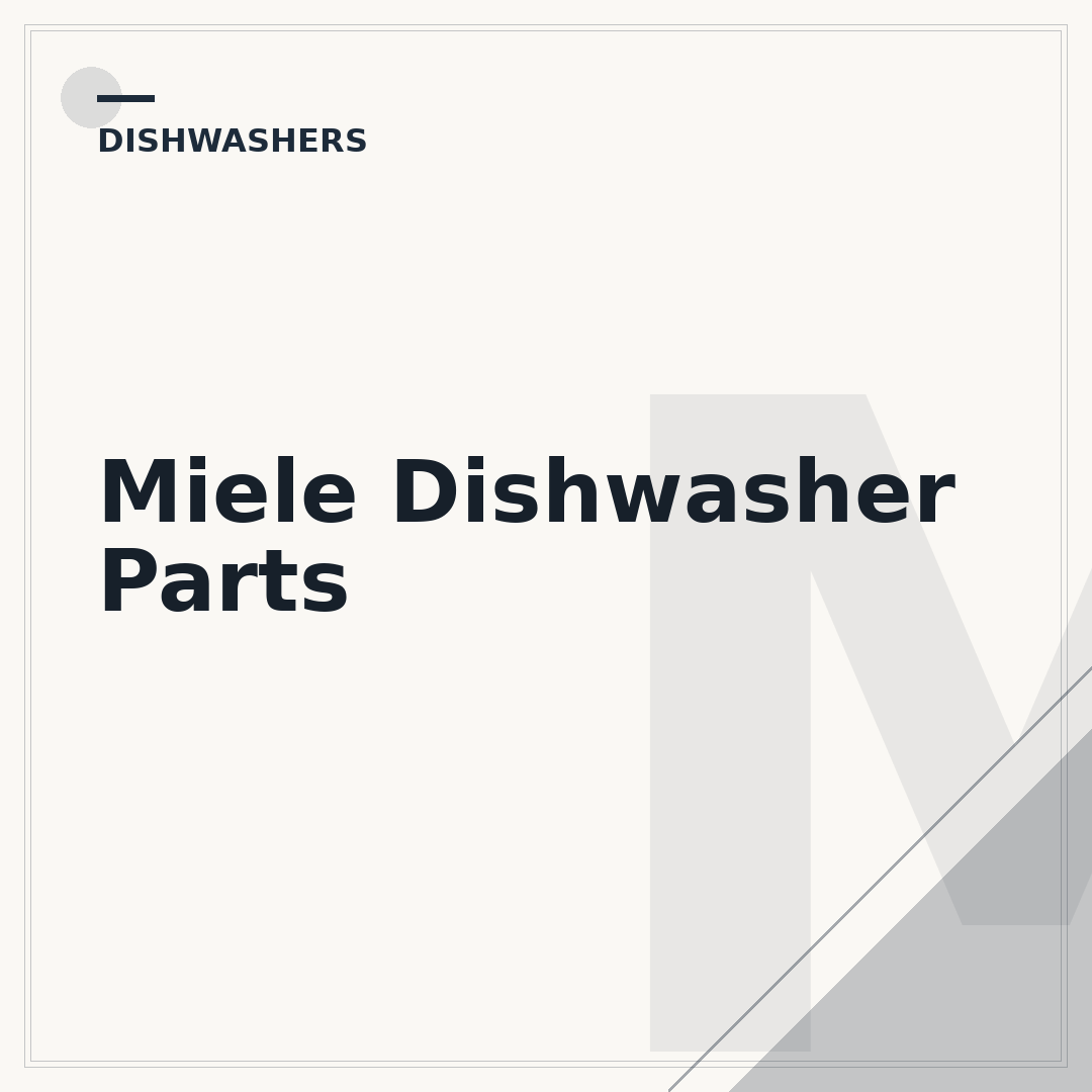 Miele Dishwasher Parts