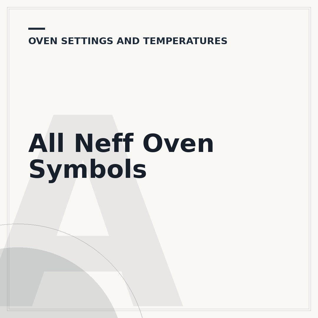 All Neff Oven Symbols