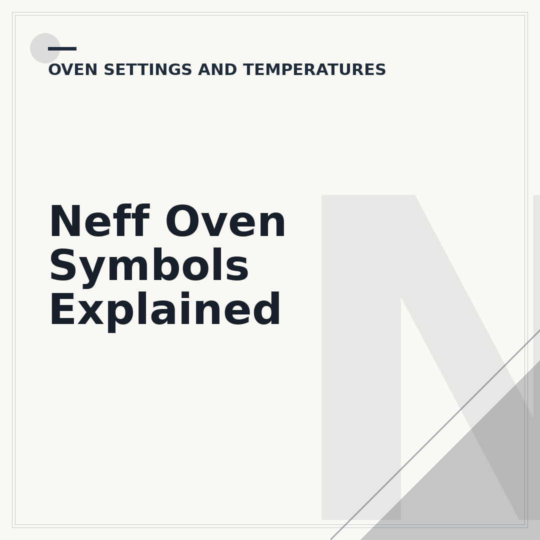 Neff Oven Symbols Explained