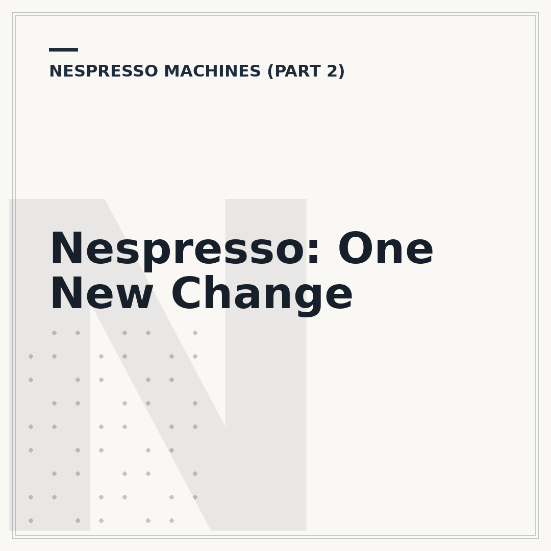 Nespresso: One New Change
