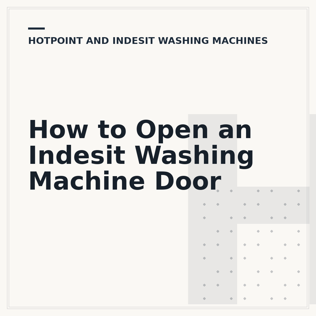 How to Open an Indesit Washing Machine Door