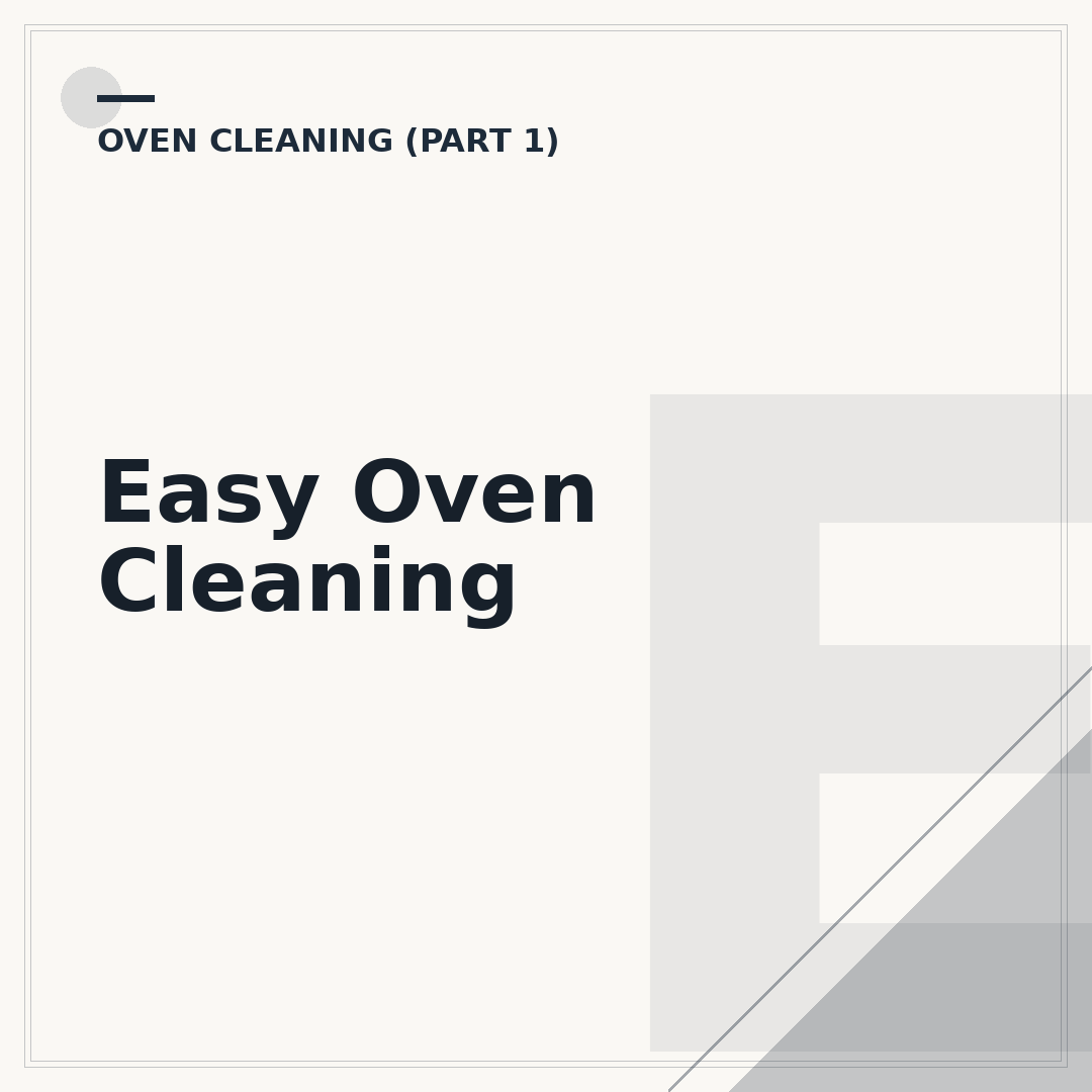 Easy Oven Cleaning