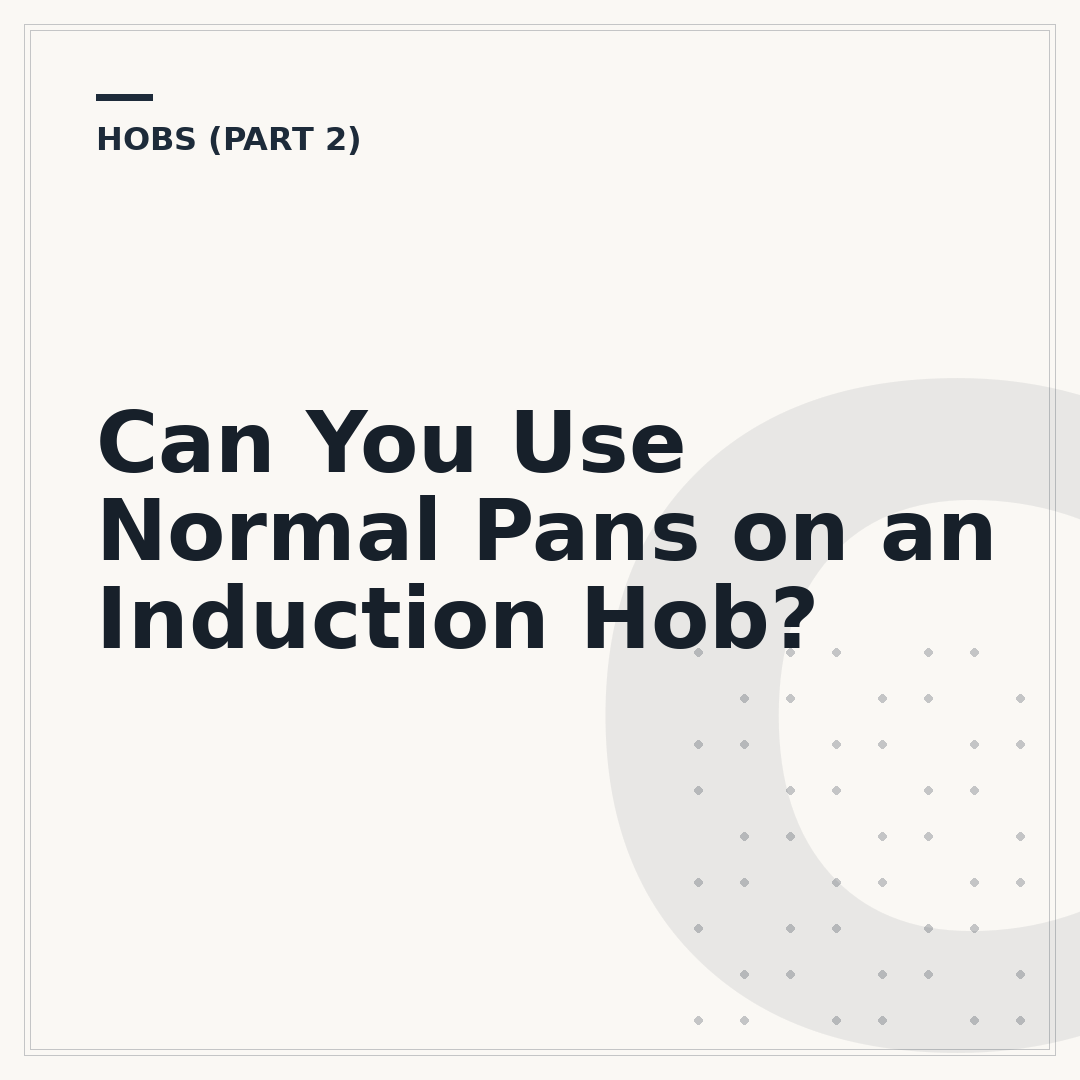 Can You Use Normal Pans on an Induction Hob?