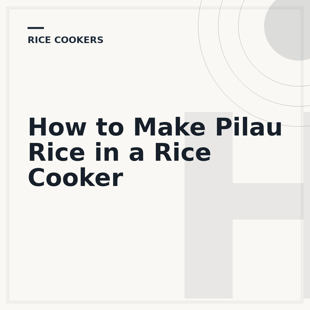 How to Make Pilau Rice in a Rice Cooker
