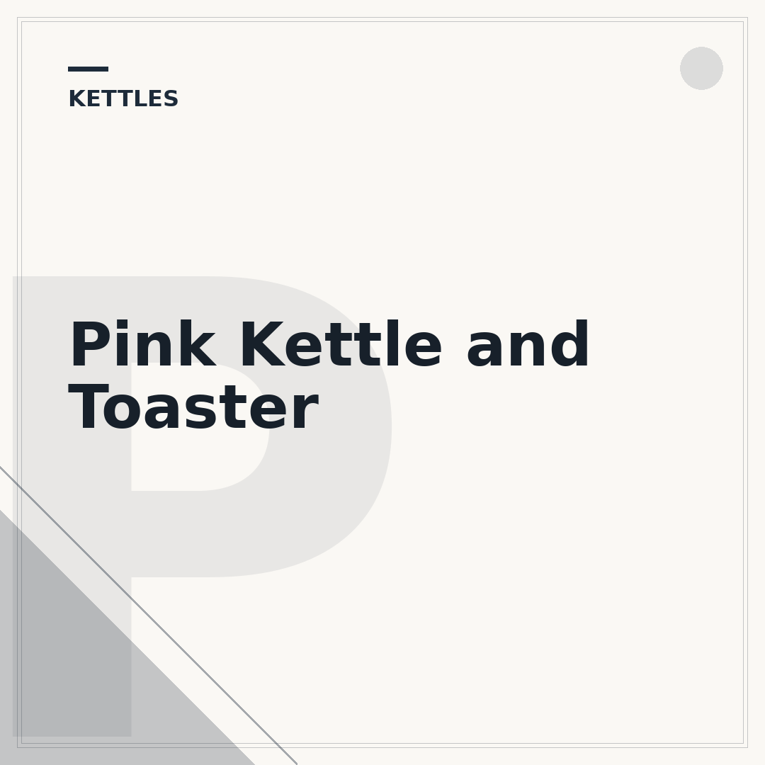 Pink Kettle and Toaster