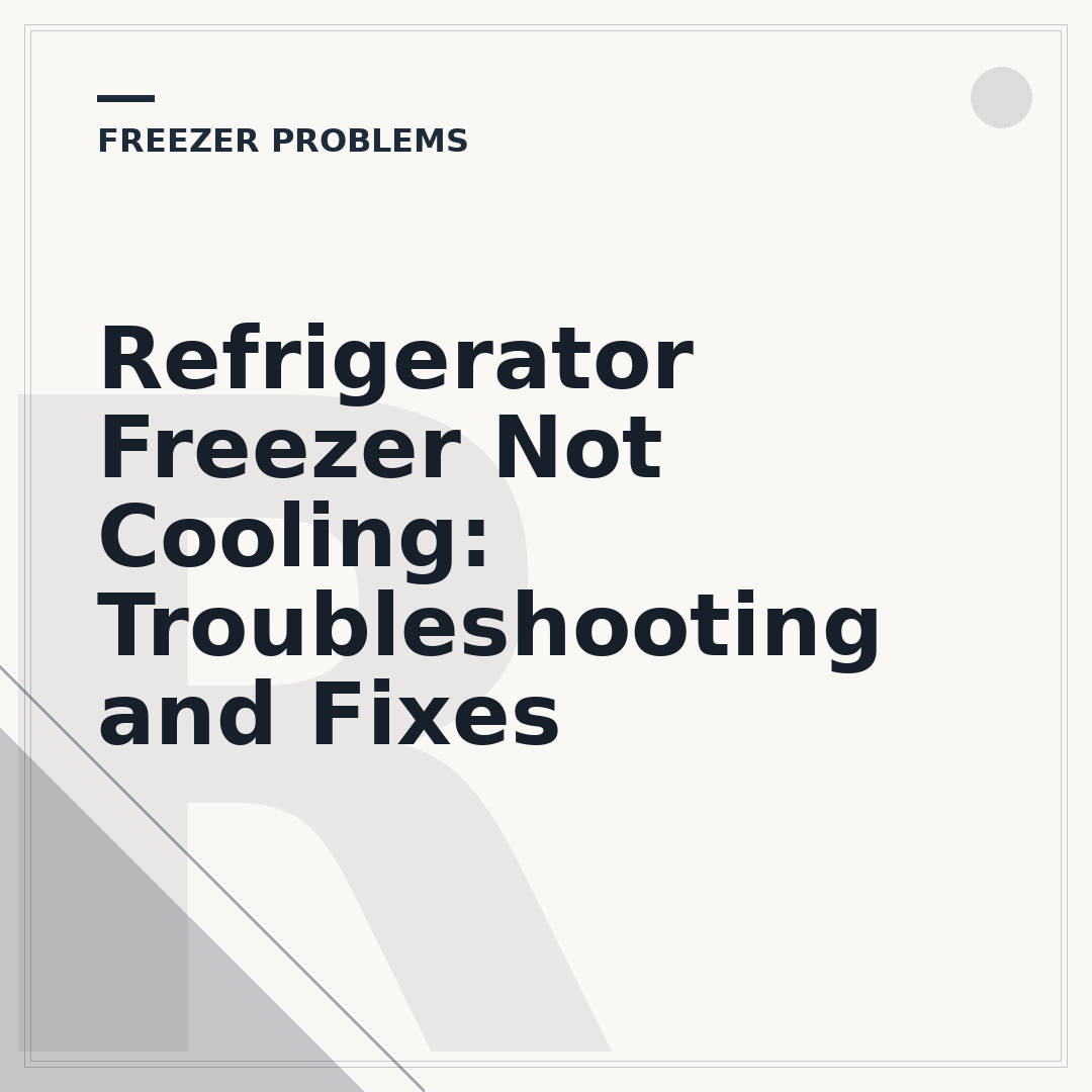 Refrigerator Freezer Not Cooling: Troubleshooting and Fixes