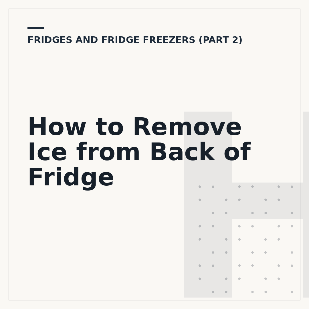 How to Remove Ice from Back of Fridge