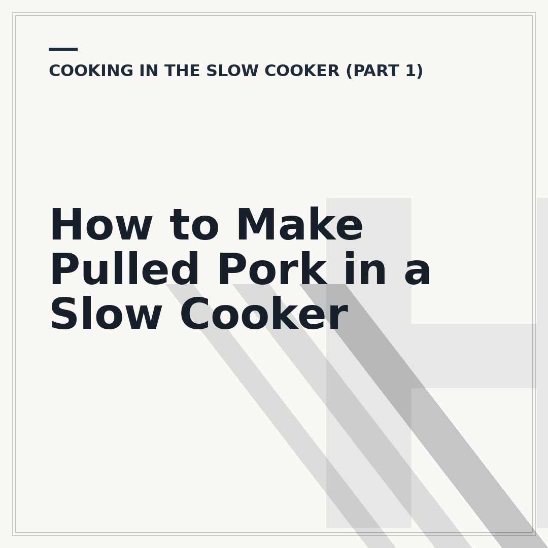 How to Make Pulled Pork in a Slow Cooker