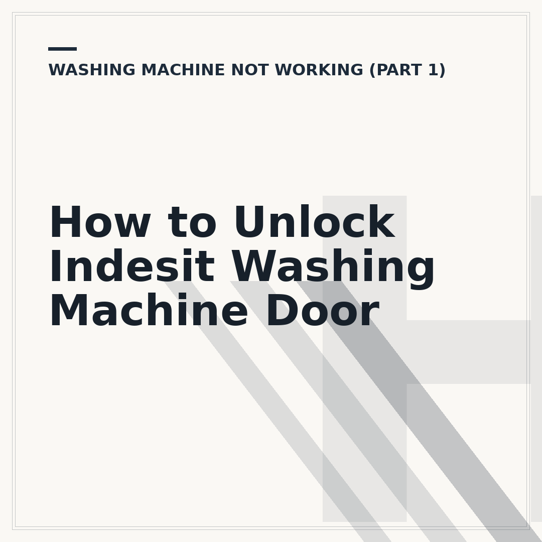 How to Unlock Indesit Washing Machine Door