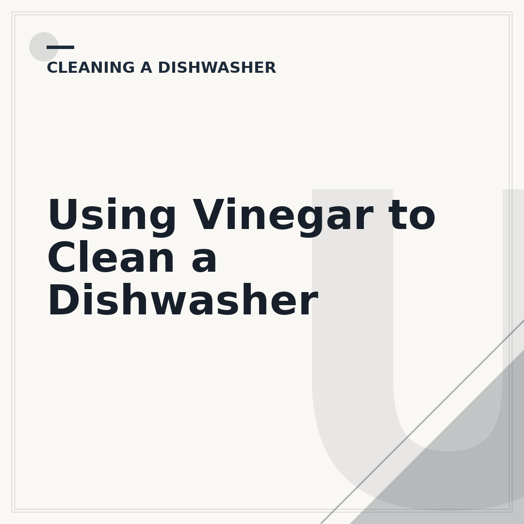 Using Vinegar to Clean a Dishwasher