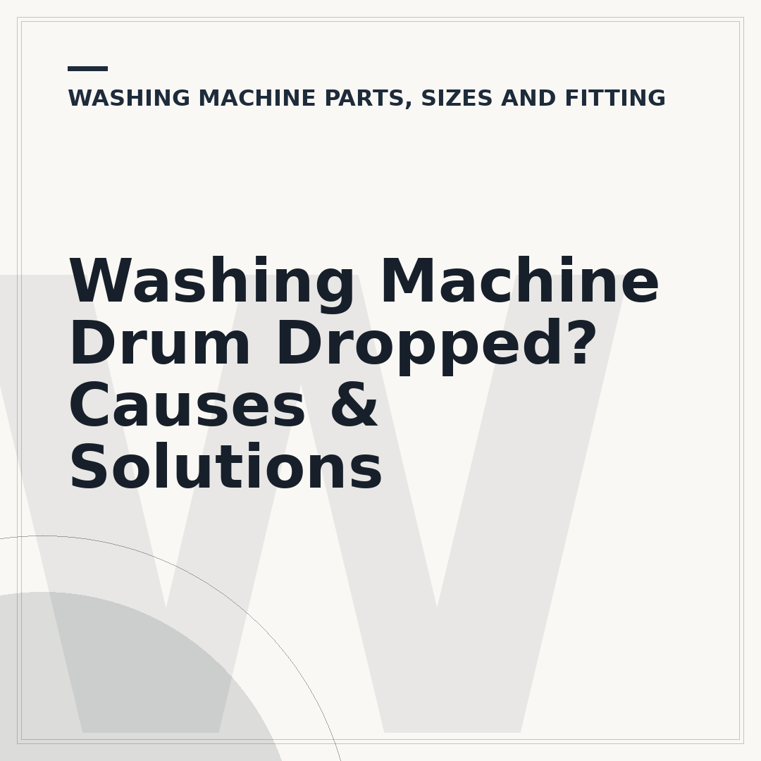 Washing Machine Drum Dropped? Causes & Solutions