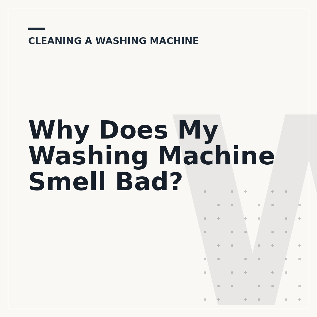 Why Does My Washing Machine Smell Bad?