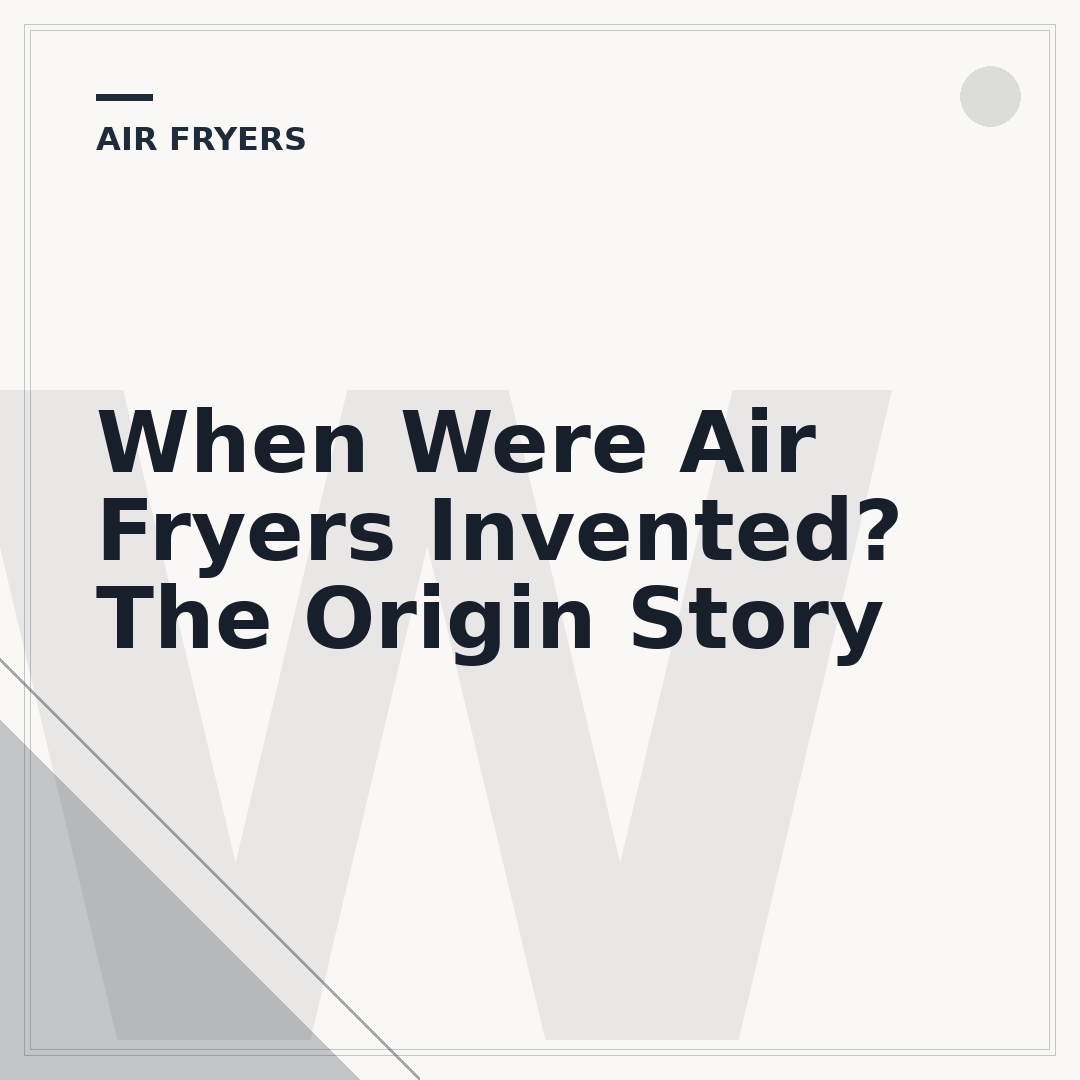 When Were Air Fryers Invented? The Origin Story