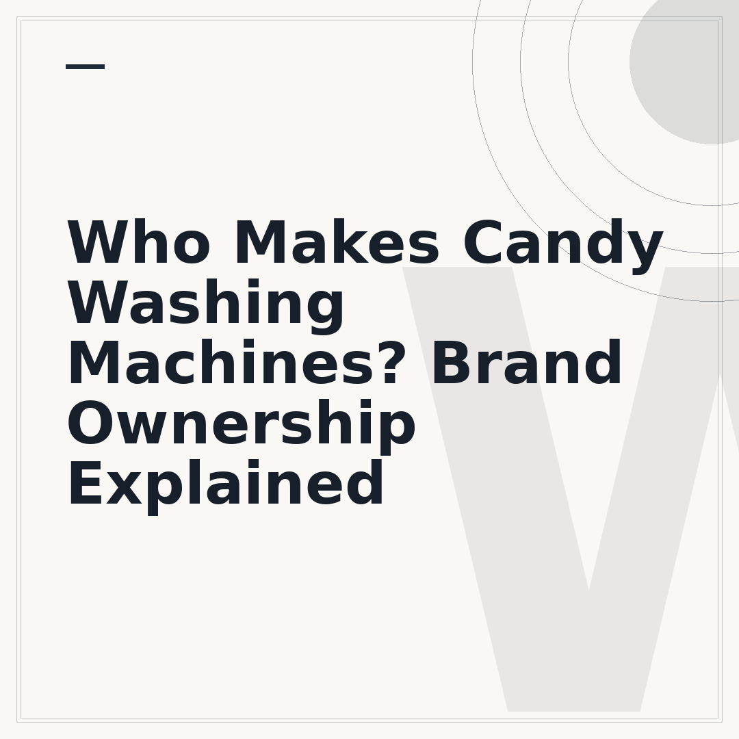 Who Makes Candy Washing Machines? Brand Ownership Explained