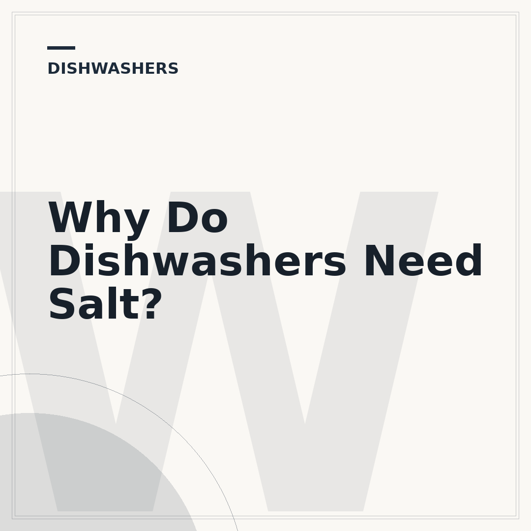 Why Do Dishwashers Need Salt?