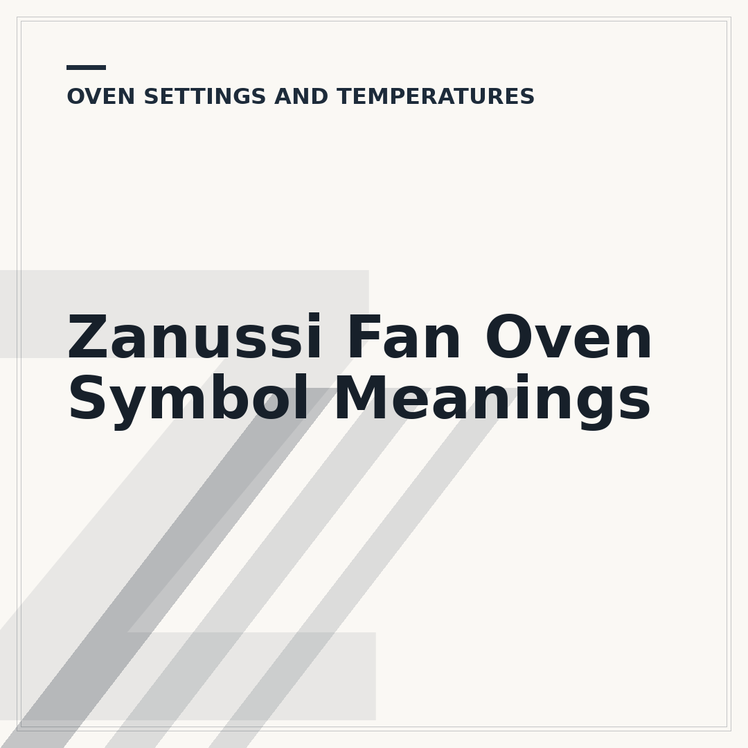 Zanussi Fan Oven Symbol Meanings
