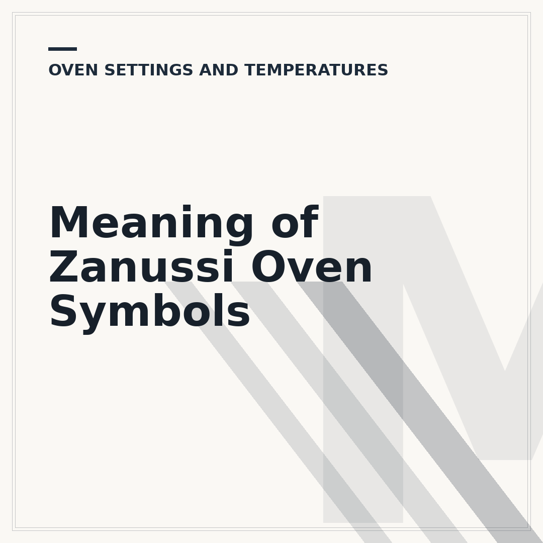 Meaning of Zanussi Oven Symbols